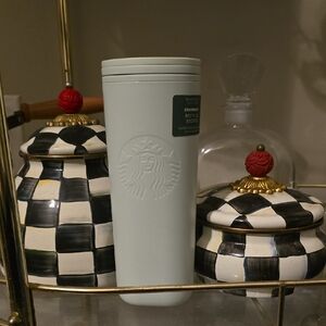 Starbucks Light Green Tumbler with Embossed Logo